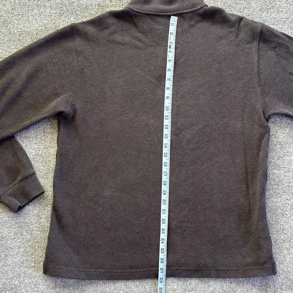 Rodd & Gunn Sweater Mens Large Brown 1/4 Zip Mock Neck Cotton Knit Pullover